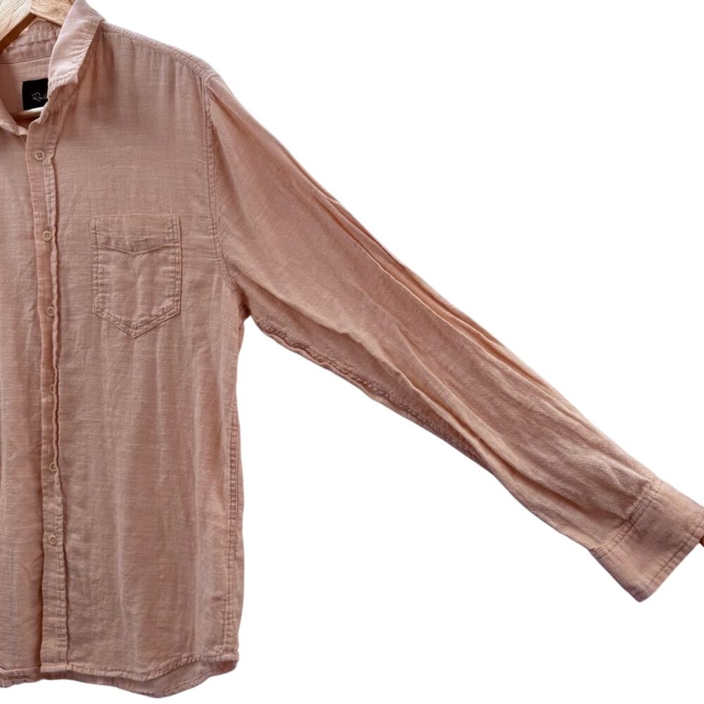 Rails Men’s Wyatt Button Down Shirt in Ebi 100% Cotton Lightweight Size Medium - Picture 6 of 14